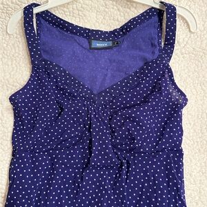 Mexx Dark Indigo Top with White Polka Dots